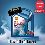 P.M Shell Helix HX7 10W40 (4 Liter) Semi Synthetic Engine Oil - Proton Perodua Honda Toyota Mazda Mi