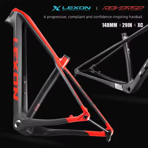 Lexon Full Carbon MTB 29er Frame BSA BB68 Bicycle Hardtail Frameset Max Load Mountain Disc Brake Bik