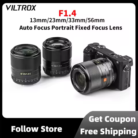 VILTROX 13mm 23mm 33mm 56mm F1.4 Camera Lens APS-C Auto Focus Portrait Fixed Focus Lens For Fuji XF 