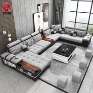 Sofa Minimalis Leter U Sofa Jumbo Sofa Ruang Tamu Sofa Sudut Kursi Jati