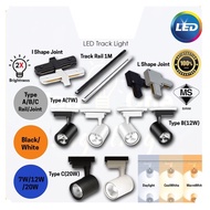 [SIRIM] Lampu Track 7W 12W 20W Modern LED Track Light Black / White Spotlight Track Rail 1 Meter I s