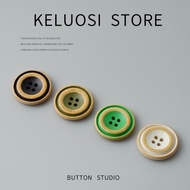 KELUOSI High-End Wooden Buttons Children's Sweater Buttons Coat Wooden Buttons Coat Buttons Windbrea
