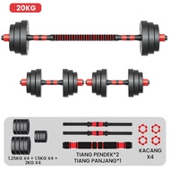 eBuy 20KG Dumbell Barbel Set/Dumbell alat olahraga rumahan fitness gym