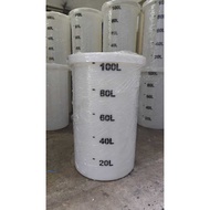 PE Tank c/w Cover with Liter Marking Tangki Air 100L For Vending Machine/Drink Water Tank