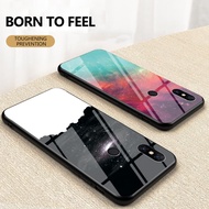 colorful starry sky for xiaomi mi max mix 2 3 2s max2 max3 mix2 mix2s phone tempered glass case soft TPU edge anti-fall shockproof protection back hard cover casing