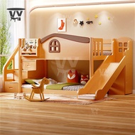 Birch Bunk HDB 5 Wood LY Detachable Half Height For Kids Thickened Frame Loft Bed 1.sgph