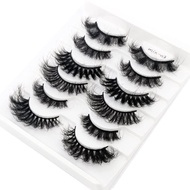 HBZGTLAD 6 Pasang Bulu Mata Palsu-Eye Fluffy Faux Mink Lashes 8D Wispy Lashes Pack Bulu Mata Dramati