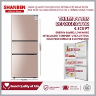 SHANBEN$Pp-Refrigerator!LT&Three`U&Door`XI&Refrigerator`Su&6.8`Ze&Cubic`us&Feet`Us&Energy Saving Lo