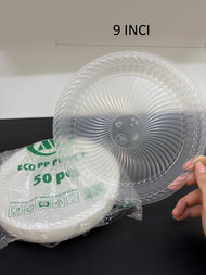 Pinggan Plastik / Disposable PP Plastic Round Plate/ Party Plate - 6.5 Inch/ 9 Inch / 10 inci