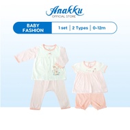 Anakku [0-12M] Newborn Baby Girl Clothing Suit Set Baju Bayi Perempuan EAK860-2