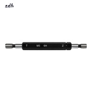 YRBWDEN Double Ends Thread Gauge, Steel Material M5x0.8 Thread Plug Gauge, Durable Black 6H Toleranc