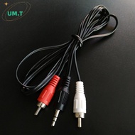 UM.T 1.2m 3.9 Feet 3.5mm Plug Ja to 2RCA Male Audio Cable Splitter Phone to Speaker
