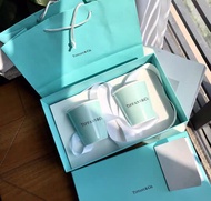 💜Tiffany&CO蒂芙尼 骨瓷 咖啡杯 杯子紙杯造型 情侶水杯 結婚對杯 訂婚禮物盒 喬遷禮物Coffee cup shape Couple water cup marriage betrotha