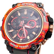 CASIOG-SHOCK 40週年限量版MTG-B3000FR-1AJR 手錶，不銹鋼/橡膠錶帶，太陽能動力，電波校時，亮RED錶盤/黑色橡膠錶帶，男士款 [二手]