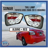 Toyota Vios 2008 - 2013 (Vios Dugong) NCP93 Sonar Design Led Tail Lamp Albino With Red
