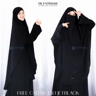 Alsyahra Exclusive French Khimar Handless Fatimah Jetblack ""