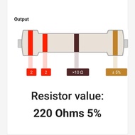 ZL99 RESISTOR 1/2 WATT 1/2 0.5 0.5W 5% 5 PERCENT 220OHM 220 OHM 220Ω 220R