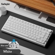 FARL Gaming Keyboard,  Backlit AK820 Mechanical Keyboard,  Silent 82-Key With Knob Wired Keyboard Ga