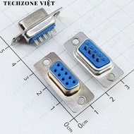 [10 Pieces]- DB9 Port Female 9 Pins 2 Rows Solder Wire Connector TechZone Viet