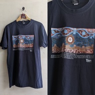 (Branded T-Shirt) Yijan Australia "Fire & Water Dreaming" Aboriginal Art Graphic Tourist Tee