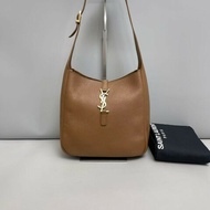 YSL聖羅蘭LE 5 À 7系列金棕色hobo單肩包 ， 尺寸22×22 附件塵袋
