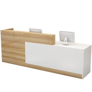 HY-D Reception Desk Simple Modern Paint Reception Table Beauty Salon Clothing Milk Tea Shop Cashier Small Bar Counter M3