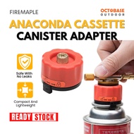 FIREMAPLE - (ORANGE) ANACONDA CASSETTE CANISTER ADAPTER CONVERTER GAS STOVE BUTANE LP GAS
