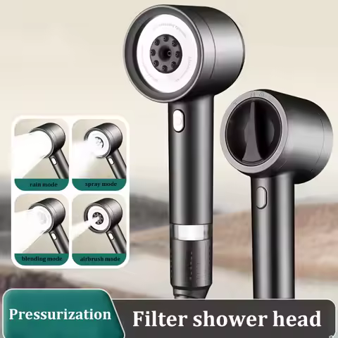 Pressurized Filter Shower Head 4 Modes High Quality Super Strong Household Shower Head Purification