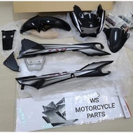 COVERSET RXZ CATALYZER HITAM SKALA TANPA TANK &amp; SPOILER STRIPE SIAP TAMPAL ORIGINAL HLY