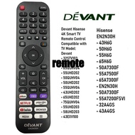 suitable for hisense Devant Smart TV Remote Control for EN2N30H 50QUHV04 55UHD202 55UHD203 43STV103