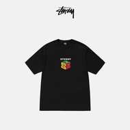 STUSSY Creative S Cube Printed Casual Round Neck Short Sleeved T-shirt for Men and Women