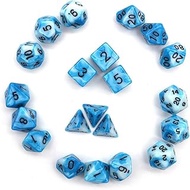 DollaTek Polyhedral Dice Set Table Games Dice 3 Sets Dice 3 x 7 (21 Pieces) The Series D20 D12 D10 D