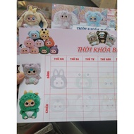 A4, A5 size timetable (if you want a peel-and-stick decal paper, please write a note when ordering t