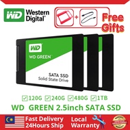 [Free Gift]WD Green Sata 2.5" SSD (120GB/240GB /480GB/1TB) For Desktop Laptop