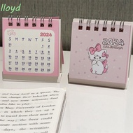 LLOYD Loose Leaf Ring Calendar, Cute Easy to Carry Cartoon Cat Calendar, Stylish Exquisite Paper Mini Desk Calendar Business