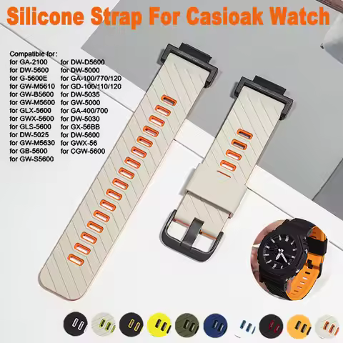 Sport Silicone Strap for Casioak Watch DW5600 5000 GA-110/100/120 GLX-5600 Bracelet Strap forGA-2100