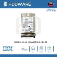 IBM 600GB 15K 2.5" 12Gbps SAS G3HS 512e HDD // 00NA232 // 00NA235 // 00NA231
