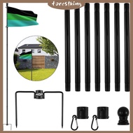 Flag Pole Stainless Steel Ground Flag Pole Weather Resistant Flag Pole Holder Rotating Outdoor Flag 