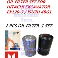 EX120-5 / 4BG1 Hydraulic Excavator Engine Oil Filter Set