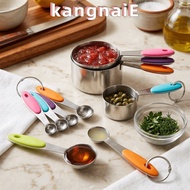 KANGNAI 10pcs Measuring Spoons, Dual Measurement Marks, Firm Connection Measuring Cups, Easy To Use 