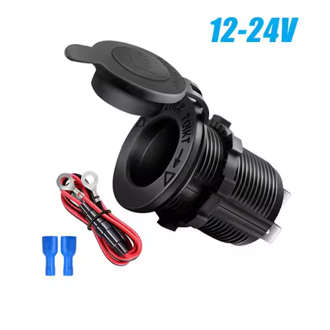 Cigarette Lighter Socket Car Marine Motorcycle ATV RV Lighter Socket Power Outlet Socket Receptacle