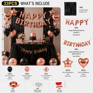 25pcs Happy Birthday Balloon Set Sequined Star Balloons Birthday Party Decoration Letter Foil Balloo