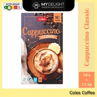 Coles Australia Instant Coffee and Hot Chocolate Cappucino Mocha Caramel Mocha Vanilla Caramel Latte