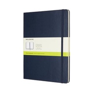 MOLESKINE 經典寶藍色硬殼筆記本 XL 空白 - 燙金服務