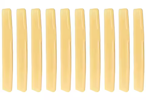 10x Bone Guitar Saddle for YAMAHA FG Style Acoustic 75x3x9.7mm Unbleached Luthier