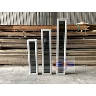SKS 2in1 White Undercoated Frame Window Grille Black 300mm(W) Casement Fixed Aluminium Tingkap 4x1 5
