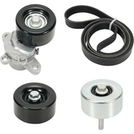 Engine Drive Belt Tensioner Idler Pulley Serpentine Belt Kit Compatible with Nissan Maxima 3.5L V6, 