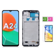 OLED with Frame For Samsung A24 4G/A245 LCD Display With Touch Screen Glass Panel Assembly
