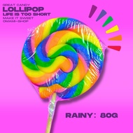 อมยิ้ม อมยิ้มสายรุ้ง 17g.-50g. แฟนทาเซียเรนโบว์ ไซส์ใหญ่ Rianbow Candy Lollipop แคนดี้สายรุ้ง อมยิ้มขนาดใหญ่ ขนมยุค 90