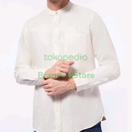 WOOD Kemeja KoKo Pria Long Sleeve Linen Koko Shirt, White 